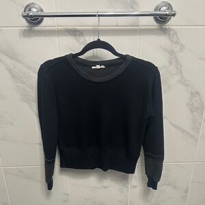 Black and Gray Long Sleeve Top